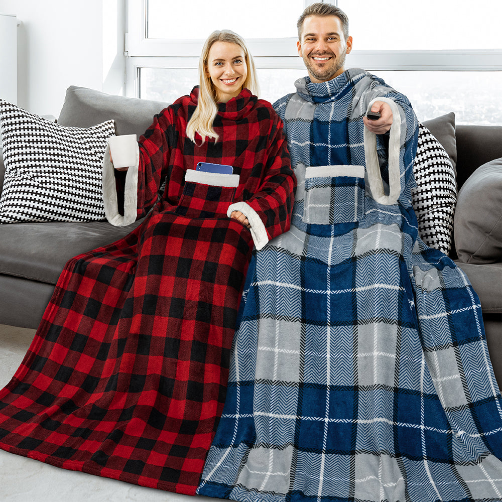 Blanket with Sleeves - Sherpa Trims