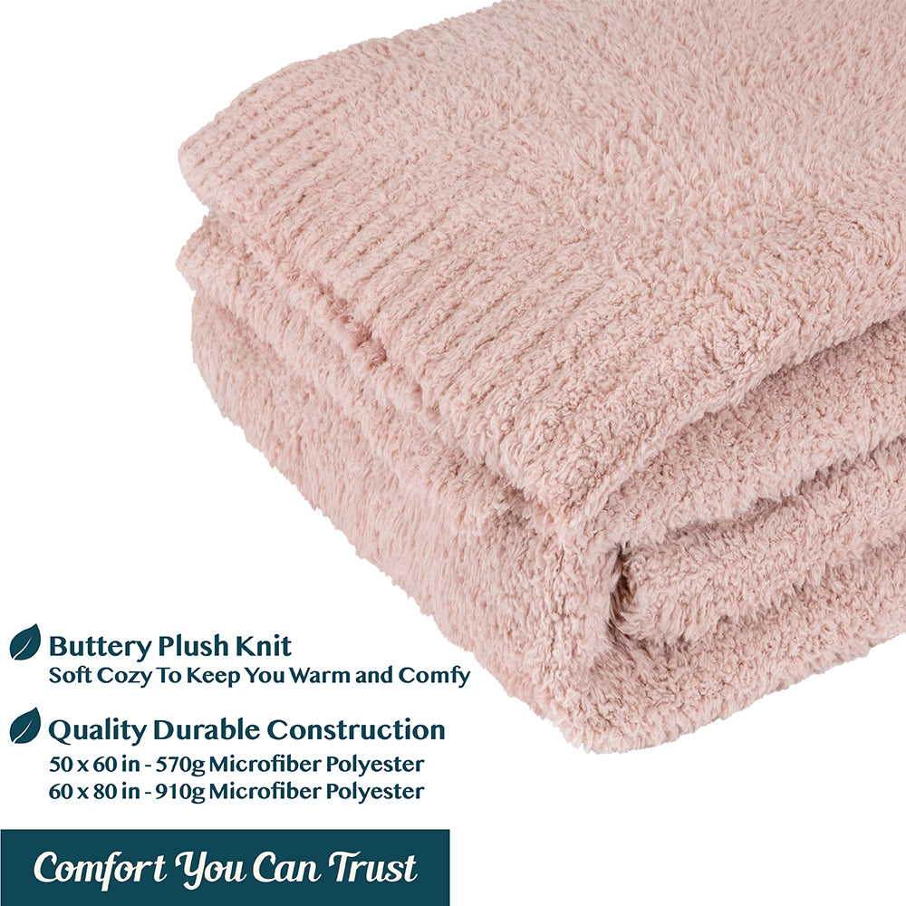 Buttery Soft Fluffy Knit Blanket