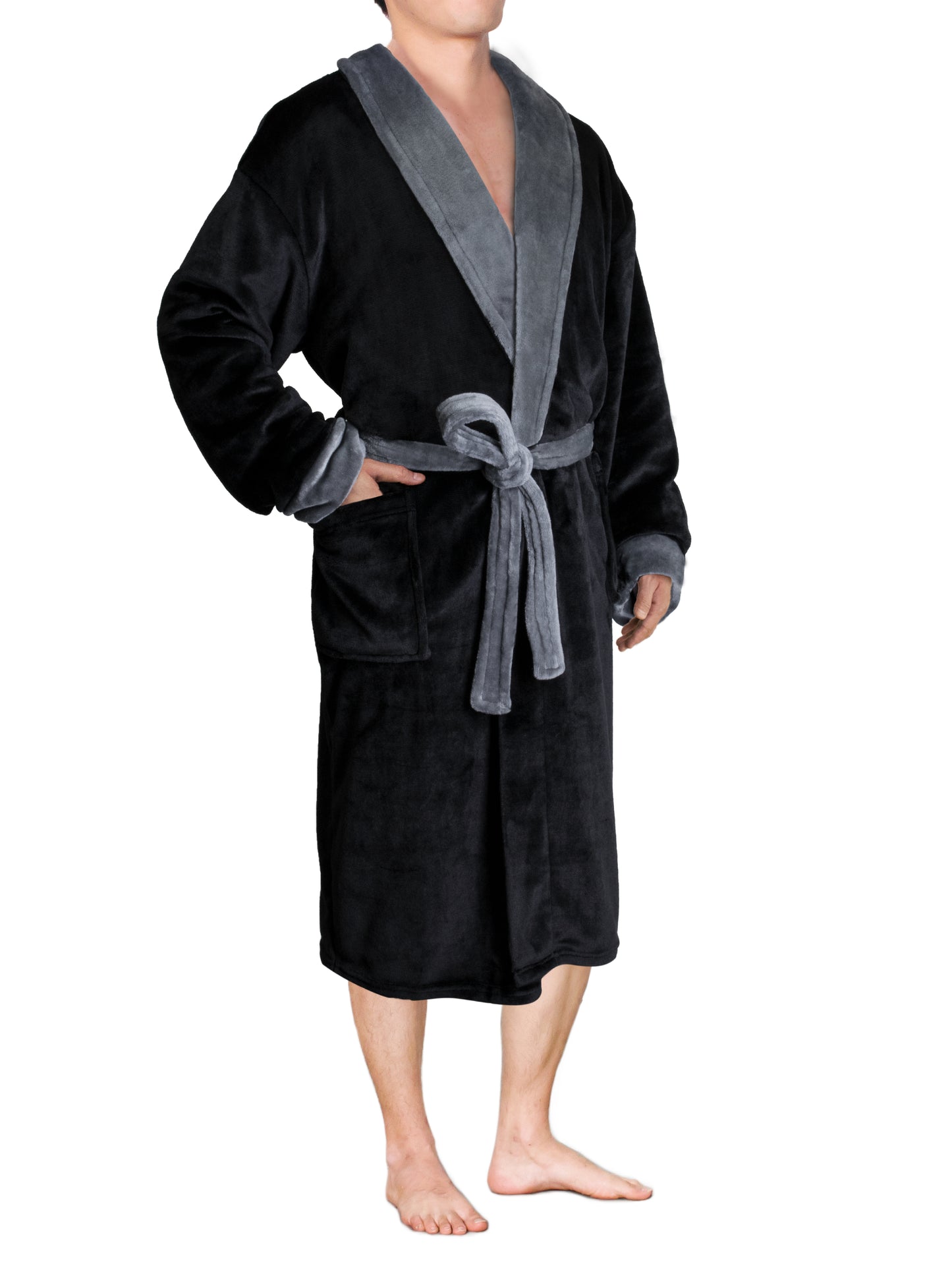 Men's Two-Tone Fleece Robe
