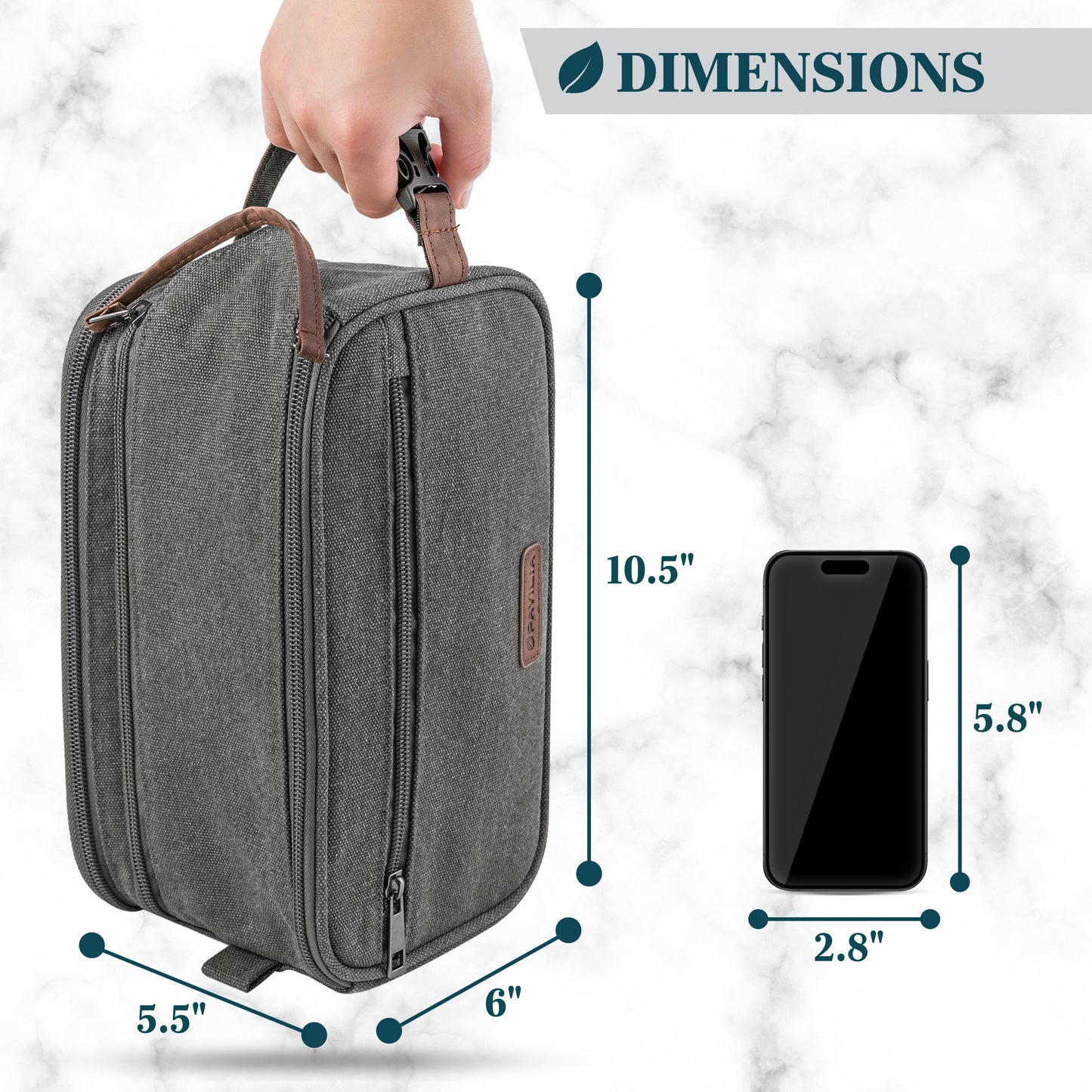 Canvas Dopp Kit Toiletry Bag
