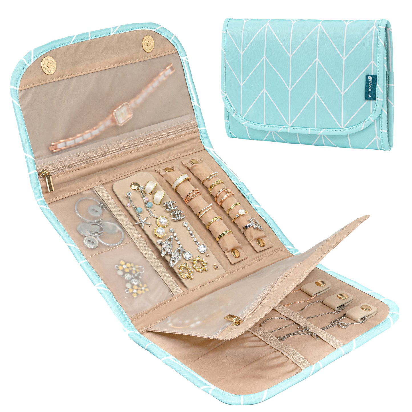 Jewelry Roll Organizer Bag