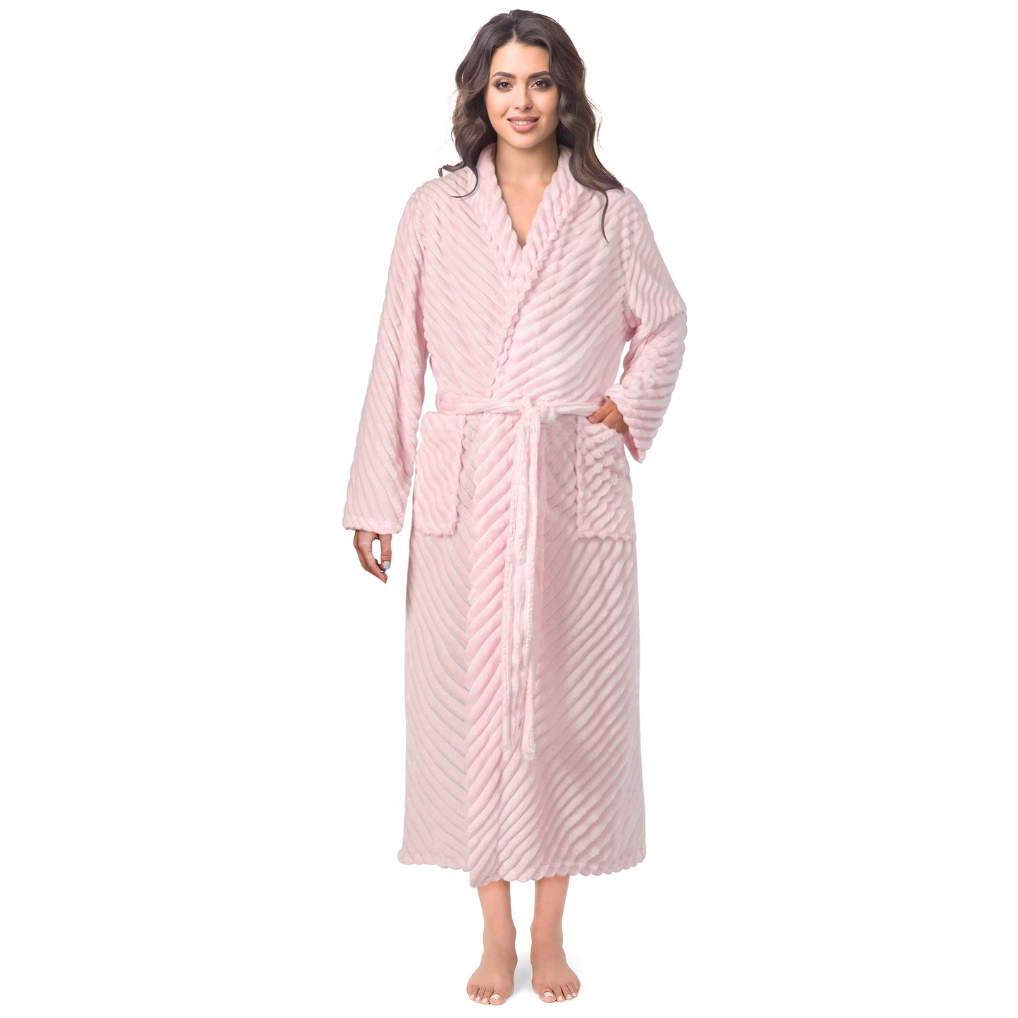Women's Ribbed Fleece Robe