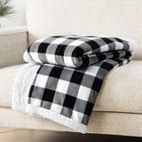 Checkered Sherpa Fleece Blanket