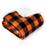 Checkered Sherpa Fleece Blanket