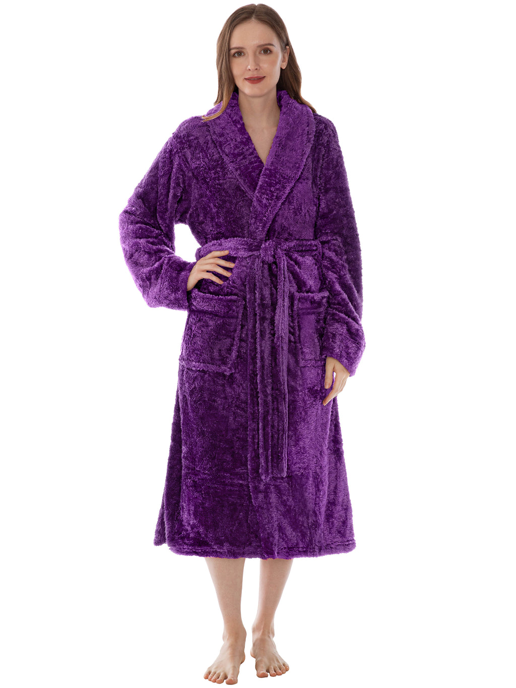 Women's Sherpa Fluffy Robe – PAVILIA