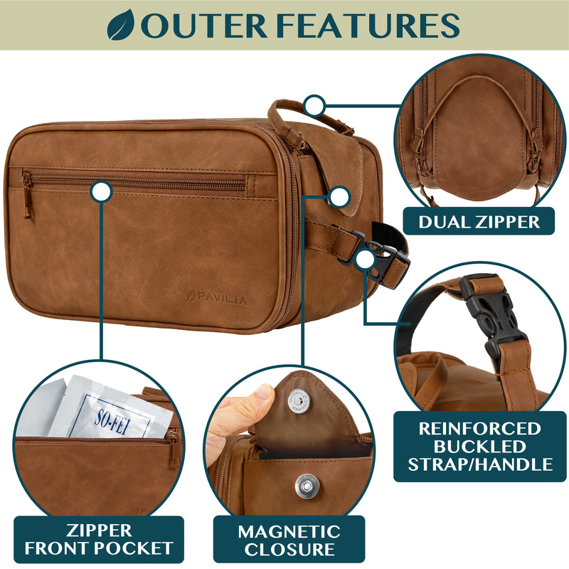 Men's Deluxe Dopp Kit Toiletry Bag