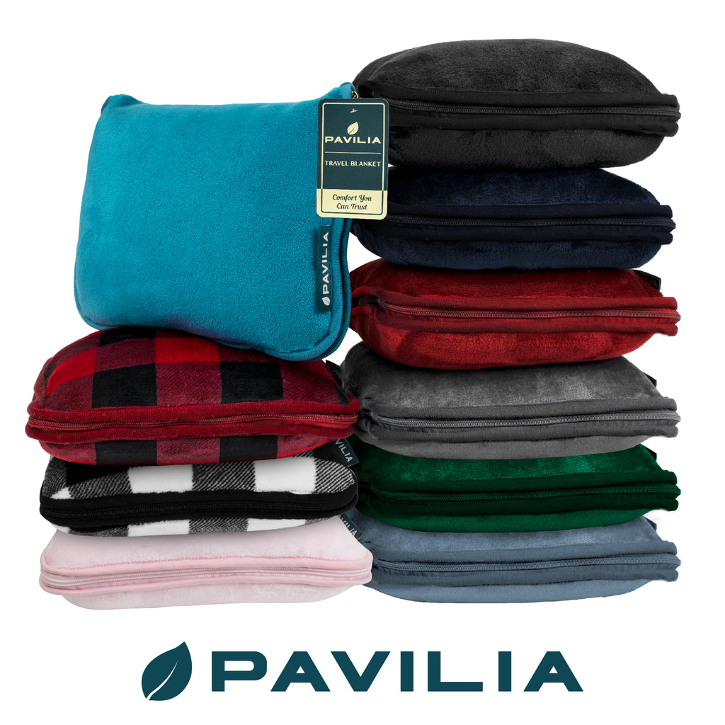 Premium Fleece Travel Blanket Pillow
