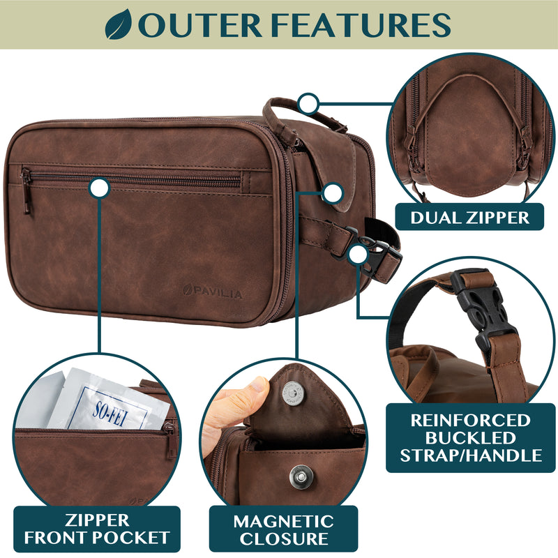 Men's Deluxe Dopp Kit Toiletry Bag