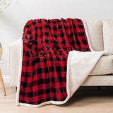 Checkered Sherpa Fleece Blanket