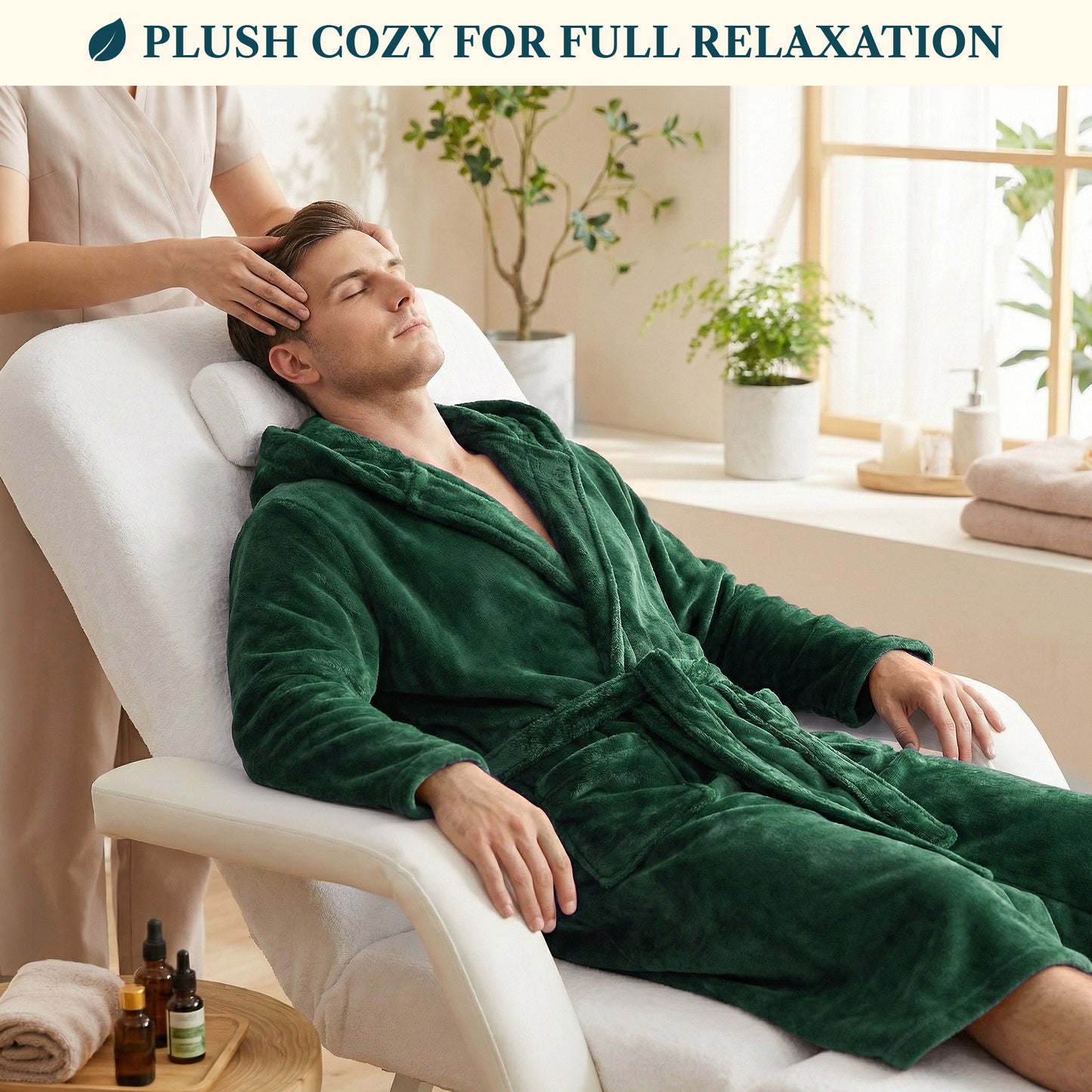 Men's Classic Fleece Robe with Hood