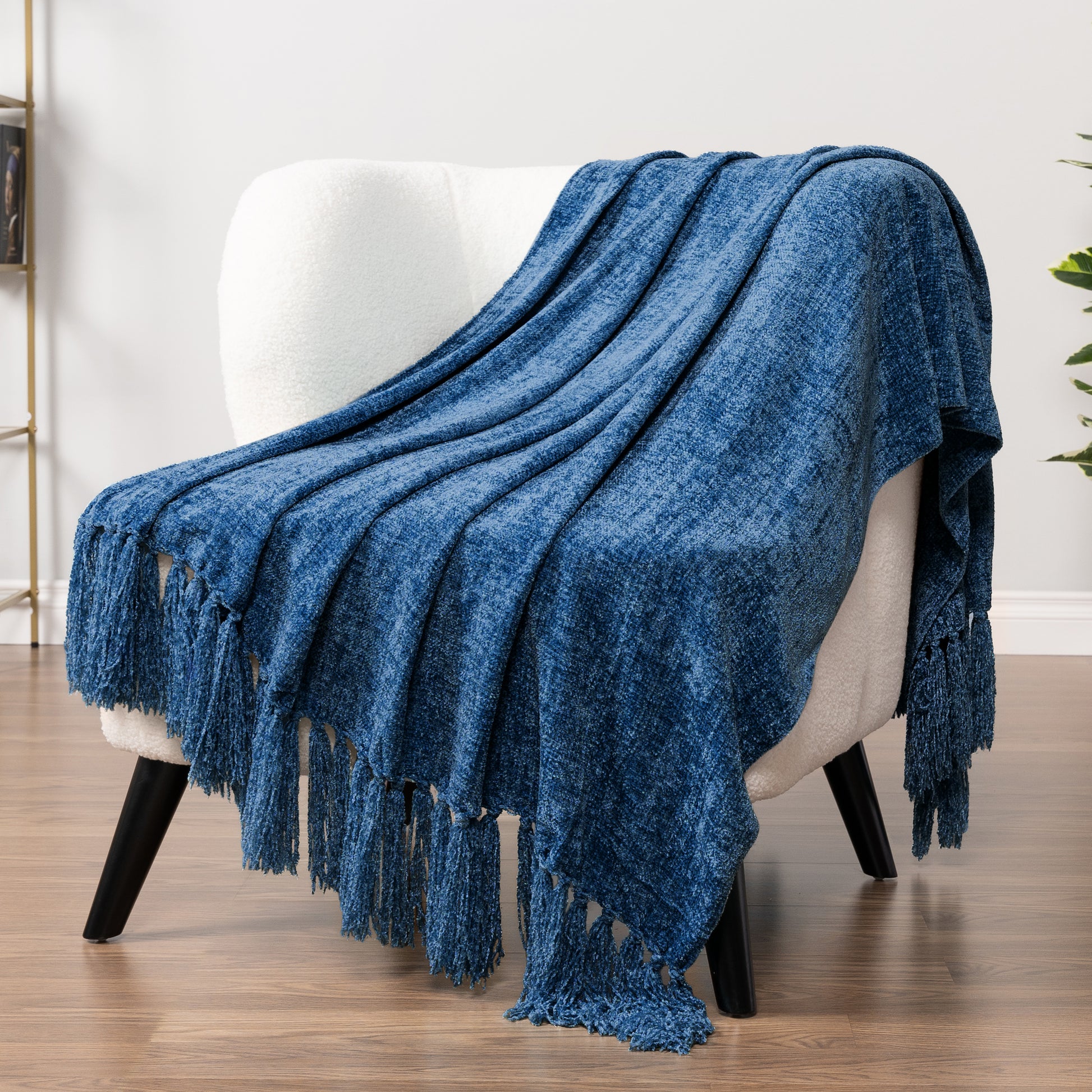 Chenille Tassel Fringe Throw Blanket