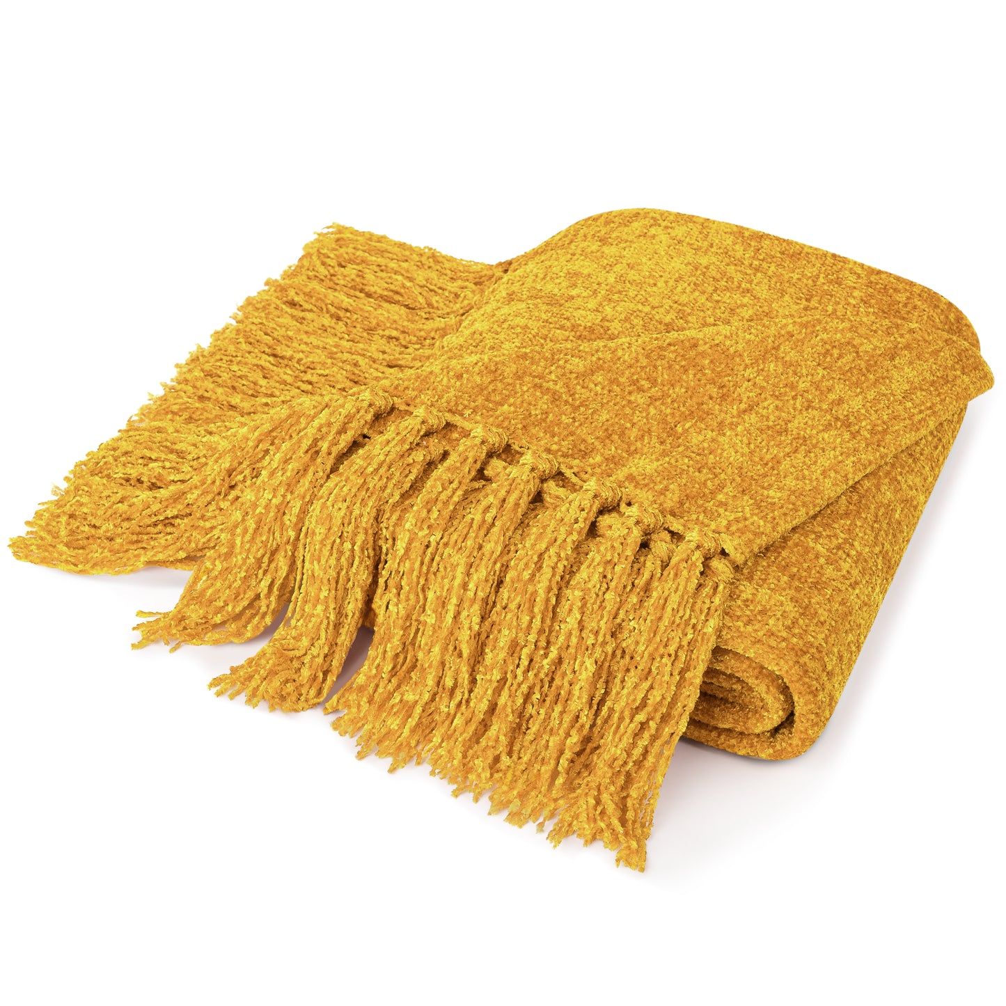 Chenille Tassel Fringe Throw Blanket
