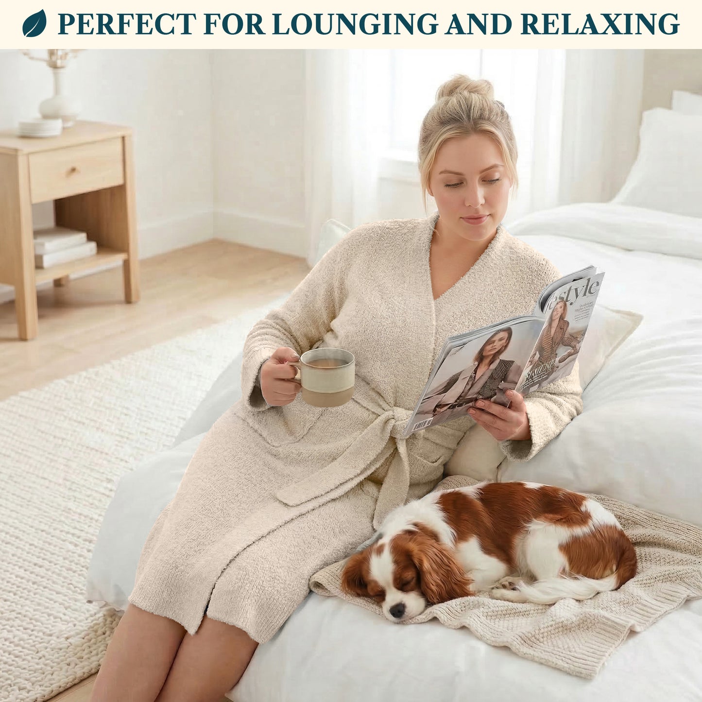 Women's Buttery Soft Knit Short Robe
