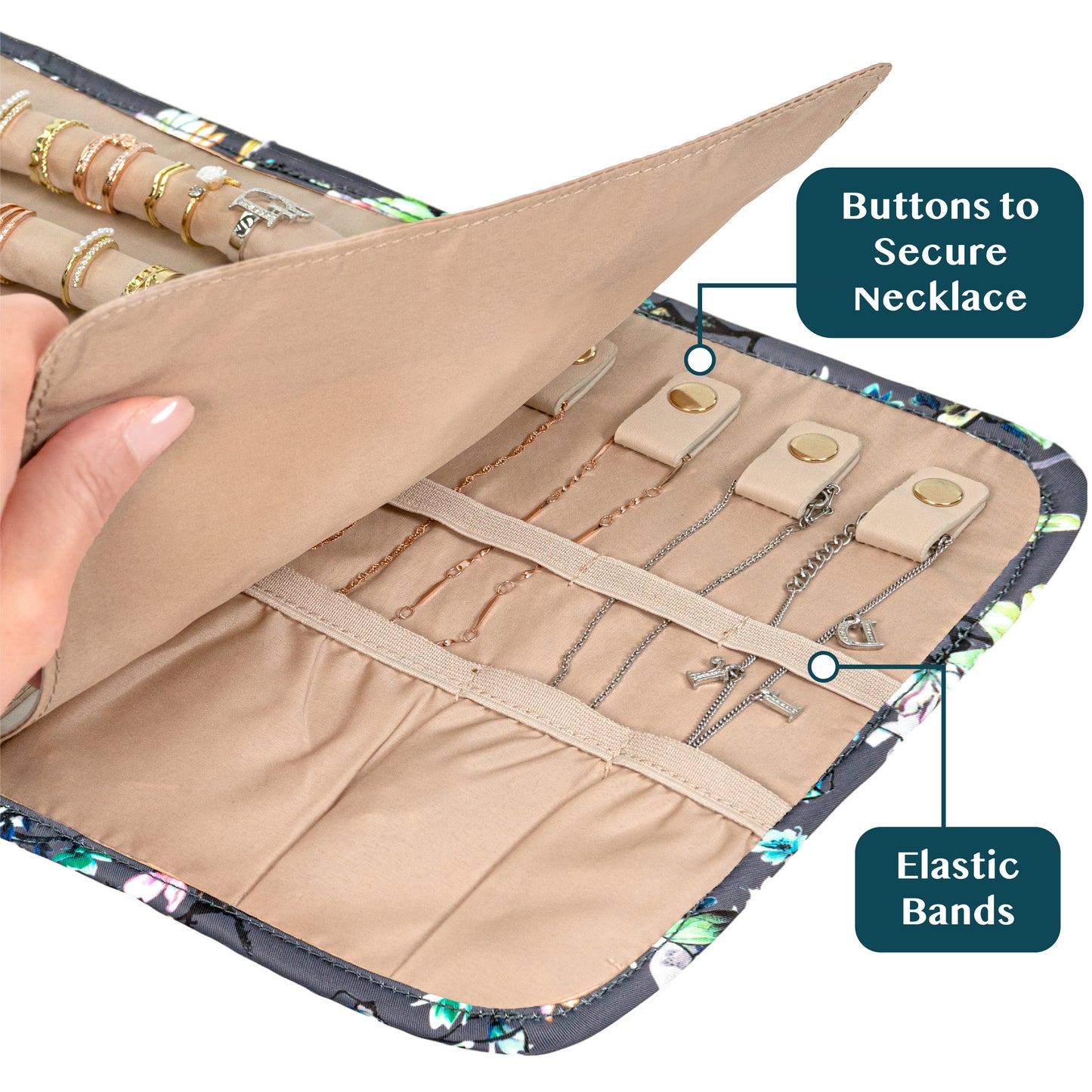 Jewelry Roll Organizer Bag