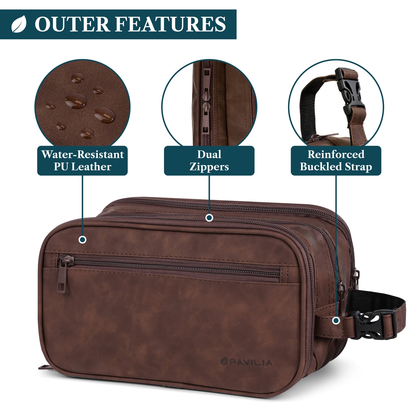 Men's Modern Dopp Kit Toiletry Bag