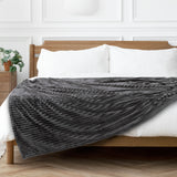 Ribbed Fleece Throw Blanket