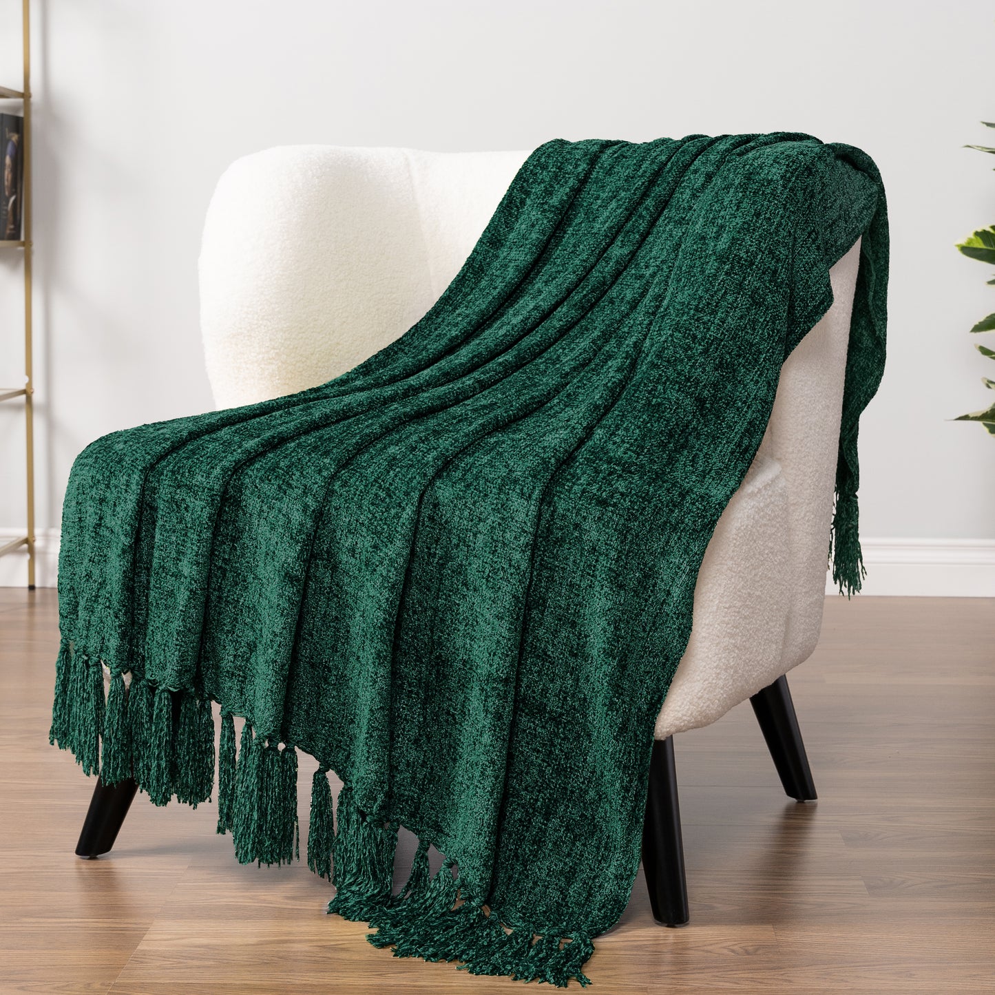 Chenille Tassel Fringe Throw Blanket