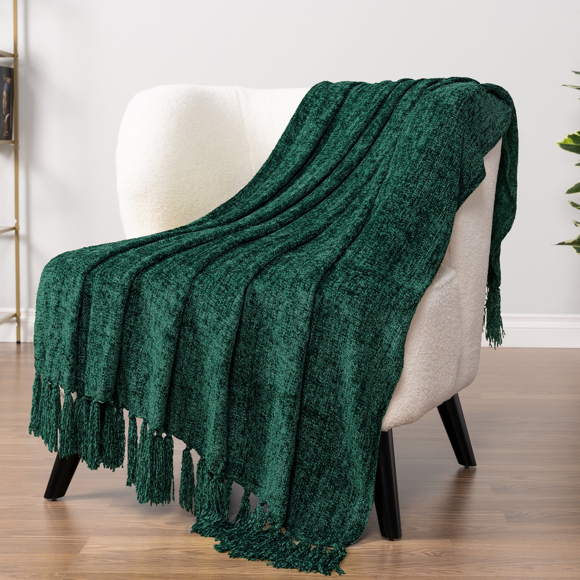 Chenille Tassel Fringe Throw Blanket