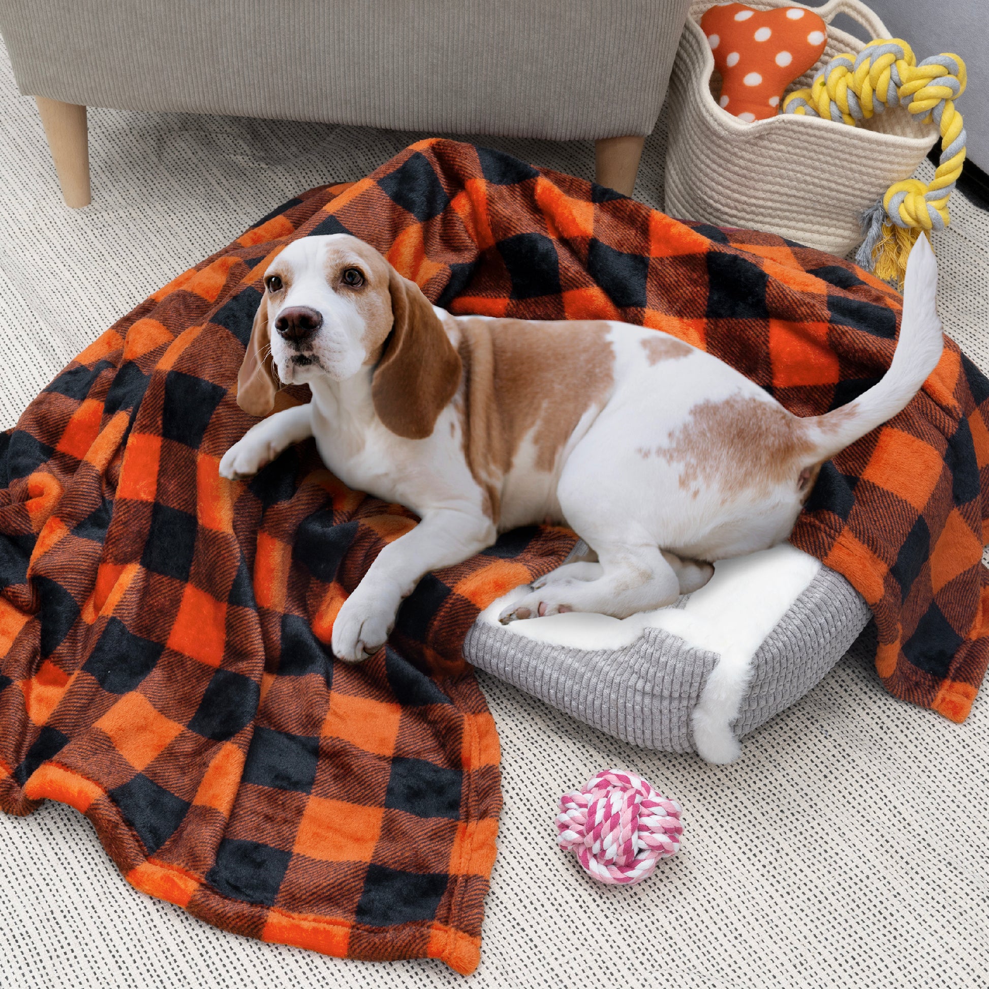 Checkered Fleece Blanket