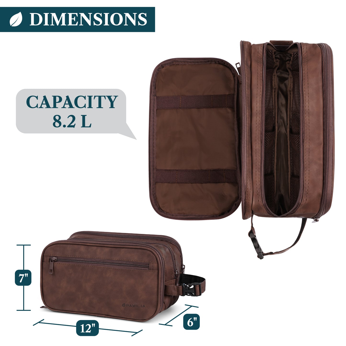 Men's Modern Dopp Kit Toiletry Bag
