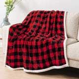 Checkered Sherpa Fleece Blanket