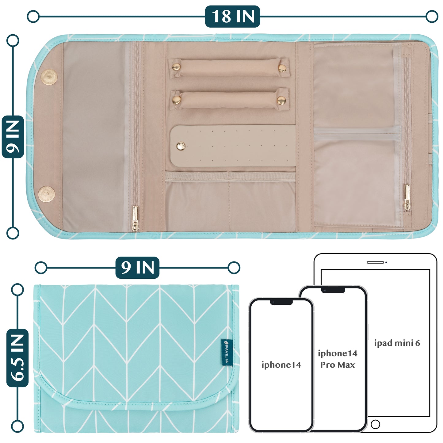 Jewelry Roll Organizer Bag