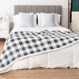 Checkered Sherpa Fleece Blanket