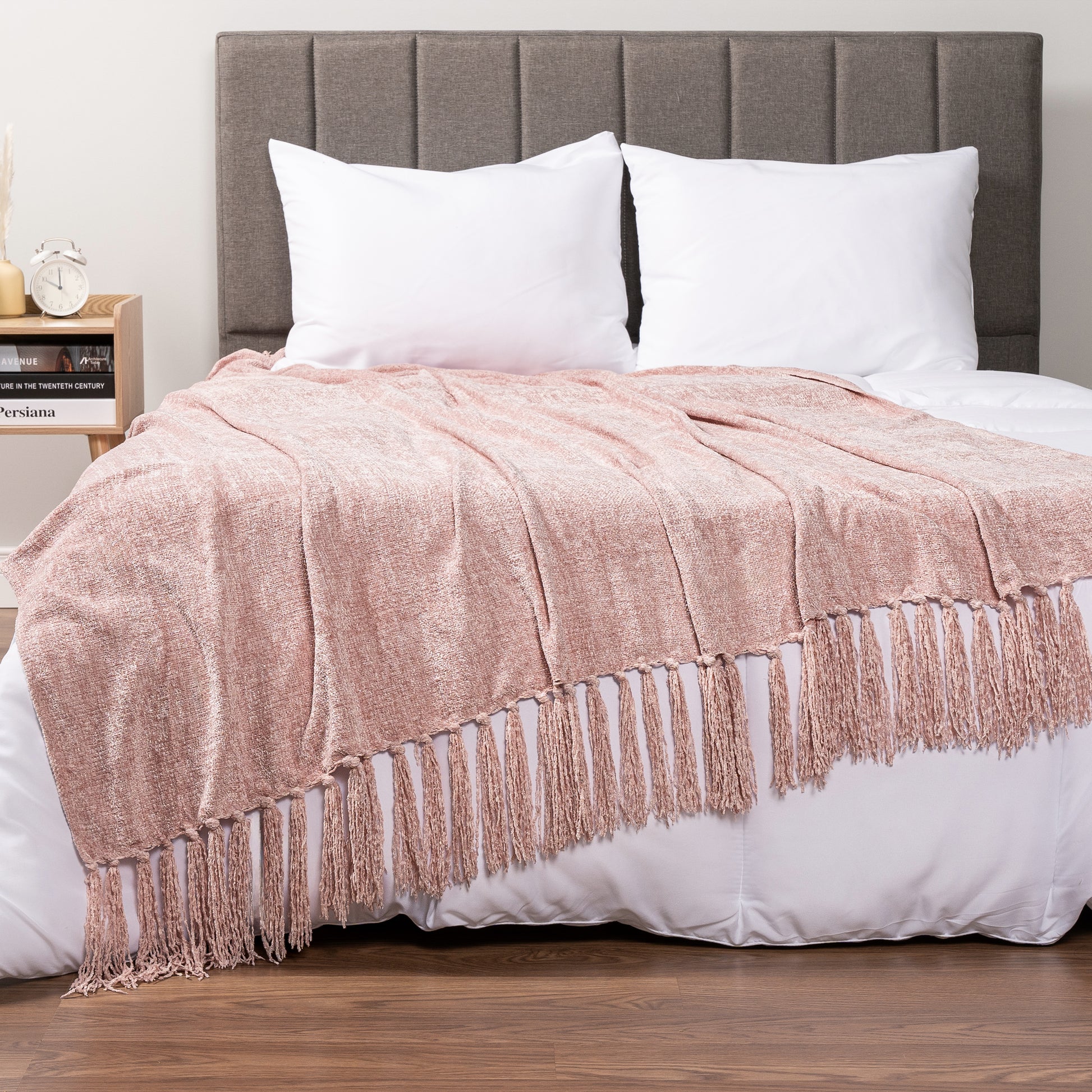 Chenille Tassel Fringe Throw Blanket