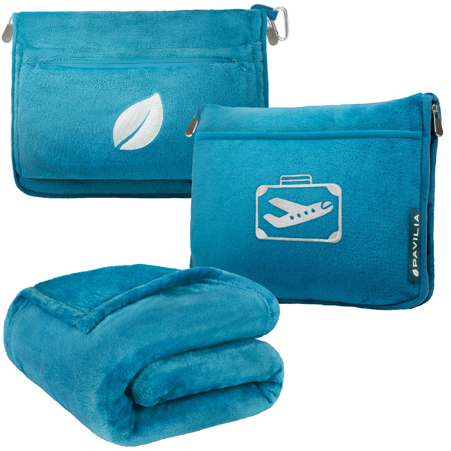 Airplane Fleece Travel Blanket Pillow