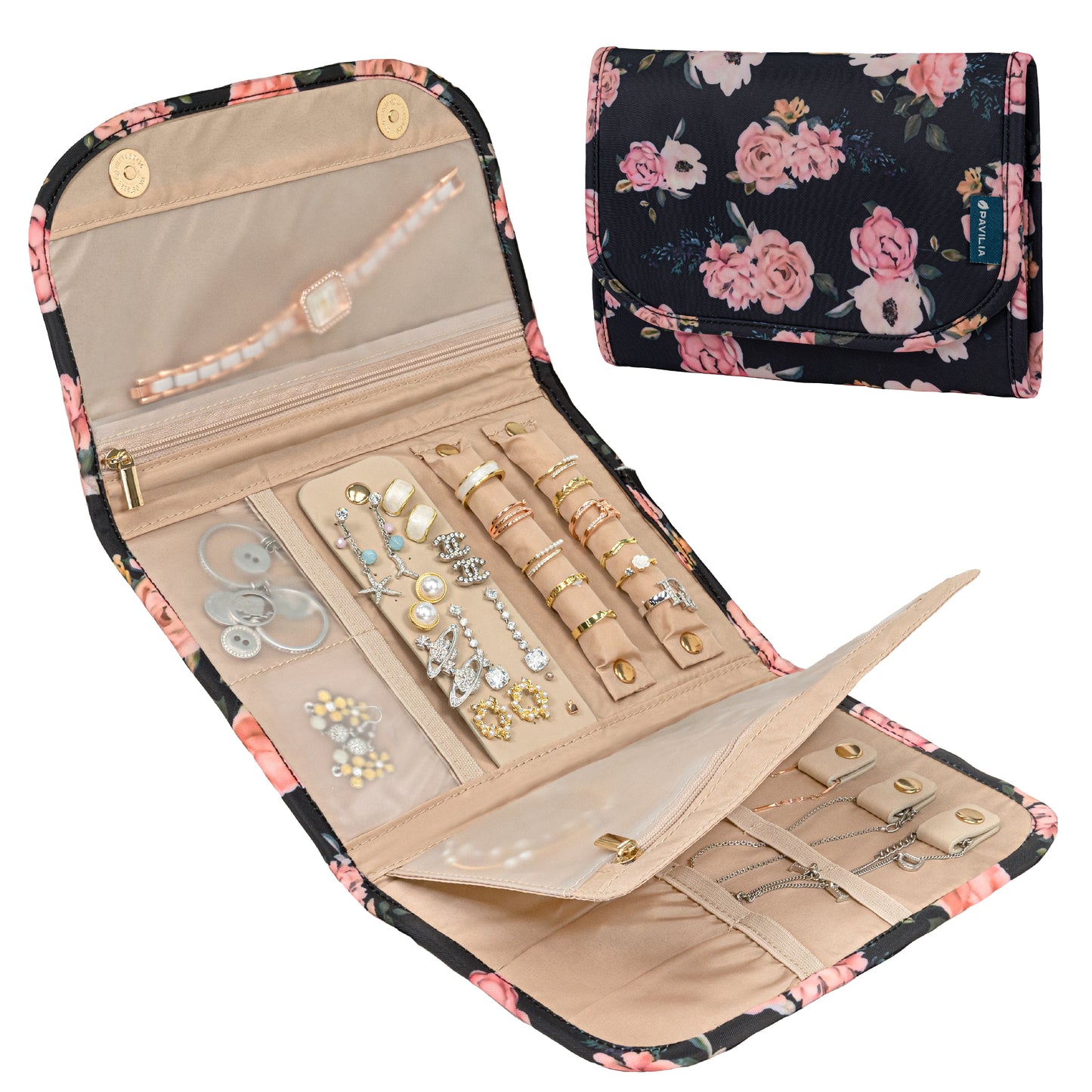 Jewelry Roll Organizer Bag