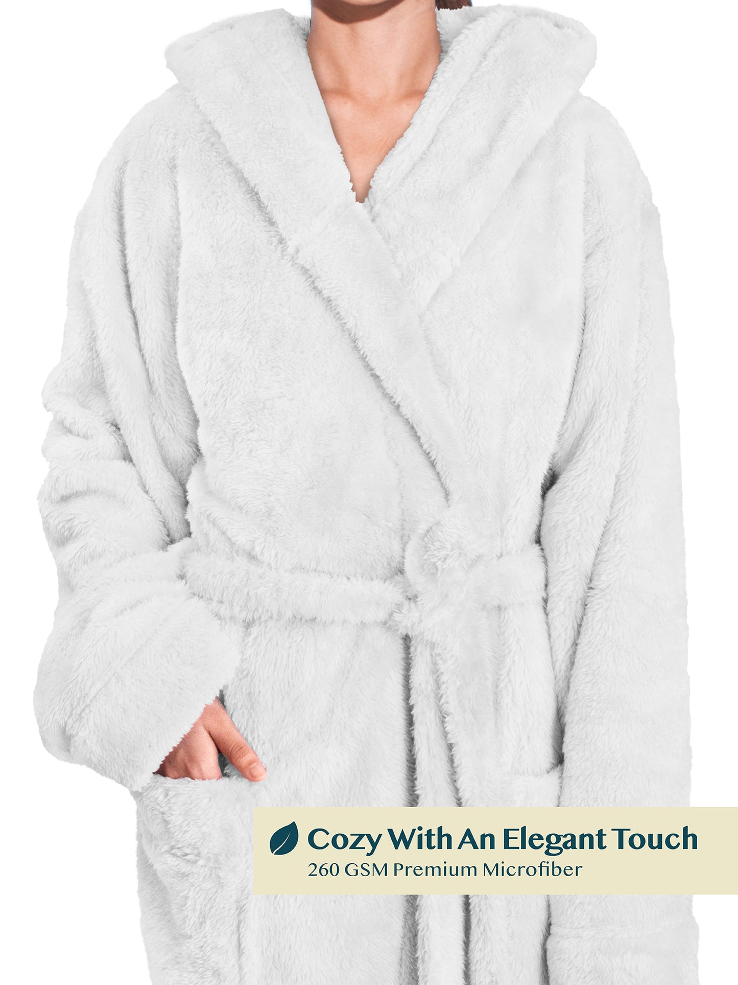 Women's Sherpa Fluffy Robe with Hood