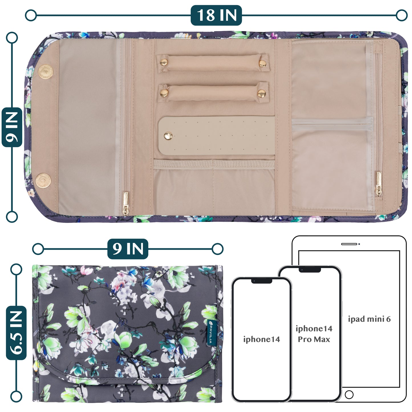 Jewelry Roll Organizer Bag