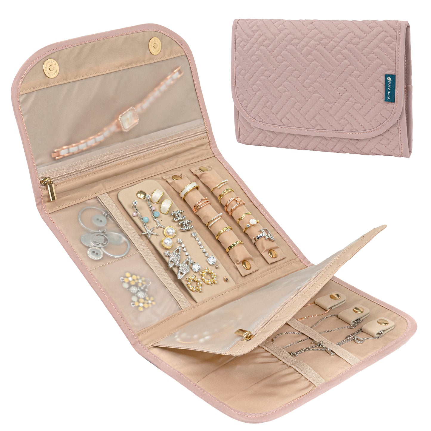 Jewelry Roll Organizer Bag