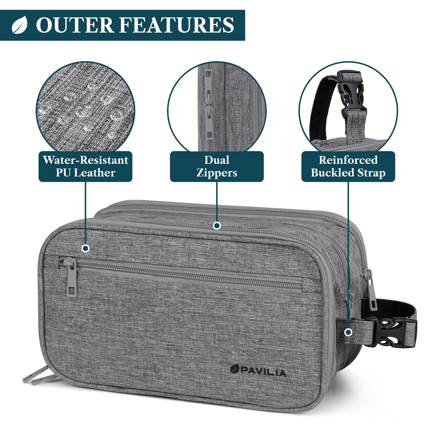 Men's Modern Dopp Kit Toiletry Bag