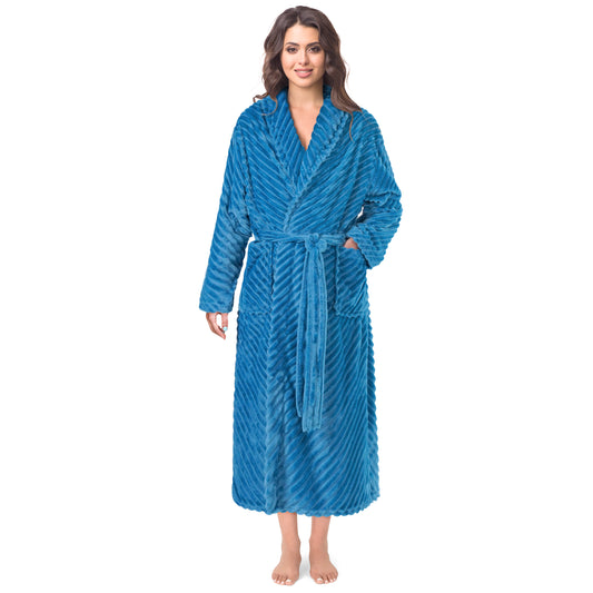Women's Ribbed Fleece Robe