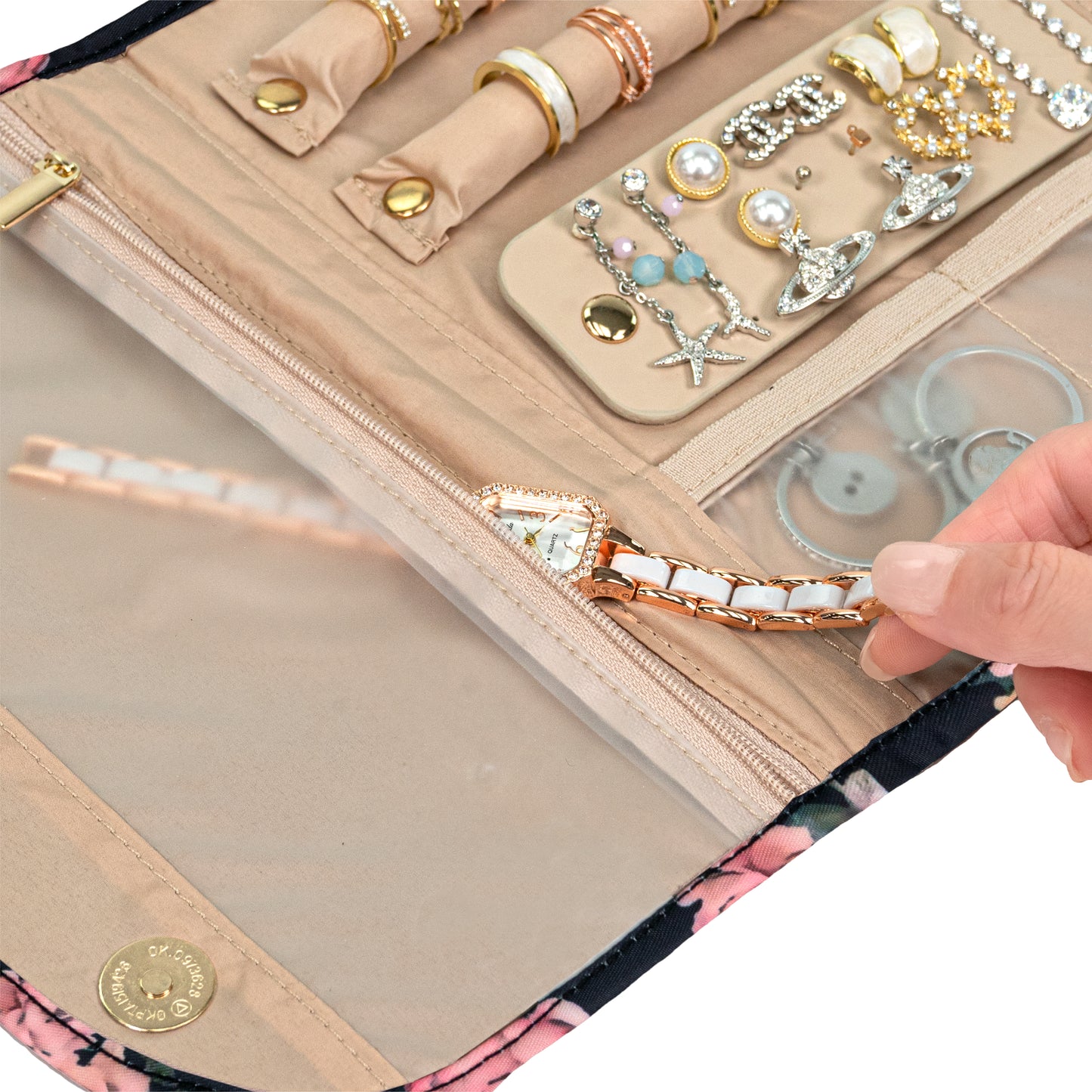 Jewelry Roll Organizer Bag