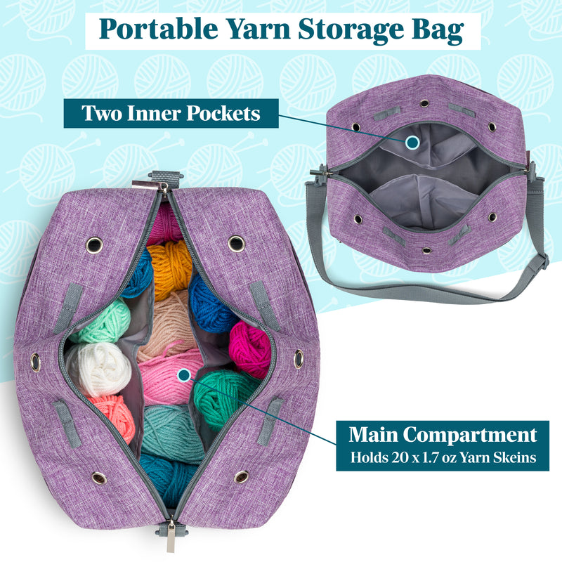Compact Yarn Organizer Knitting Bag
