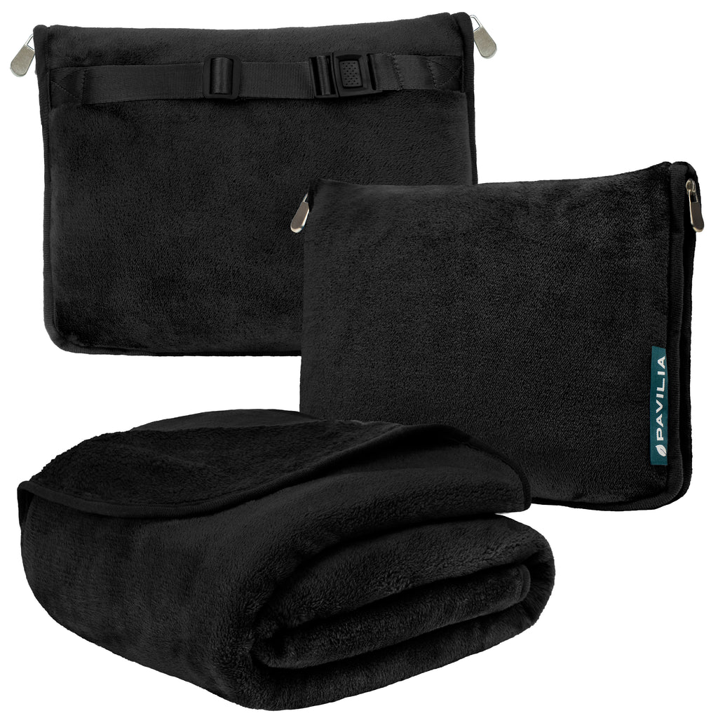 Premium Fleece Travel Blanket Pillow