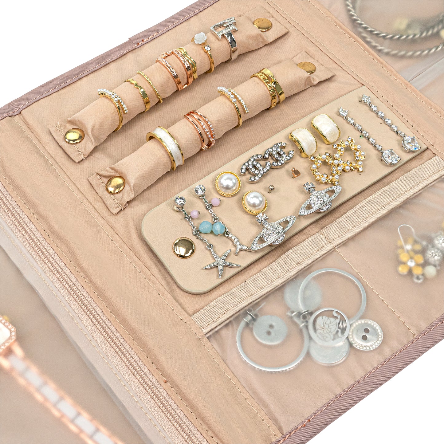 Jewelry Roll Organizer Bag