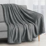Pom Pom Fringe Throw Blanket