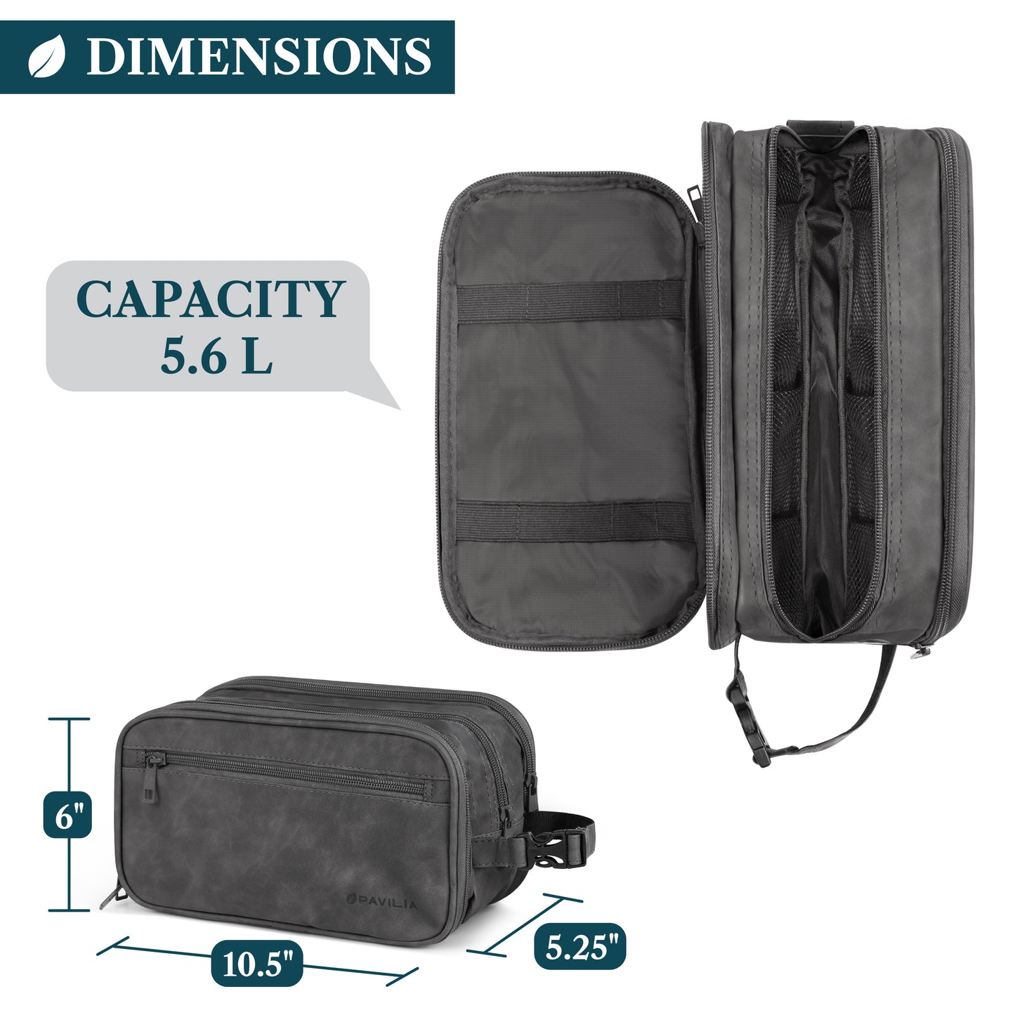 Men's Modern Dopp Kit Toiletry Bag
