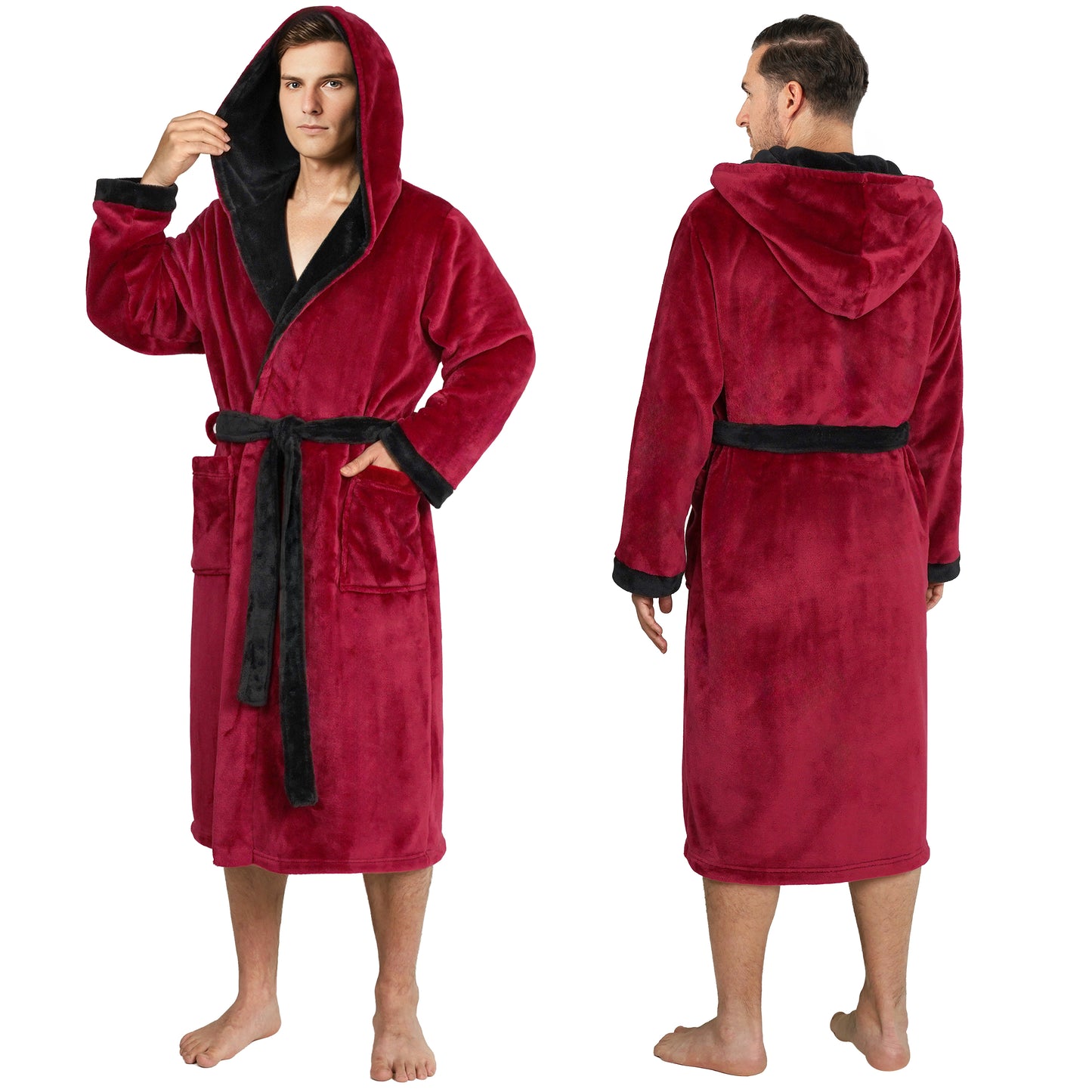 Men's Classic Fleece Robe with Hood