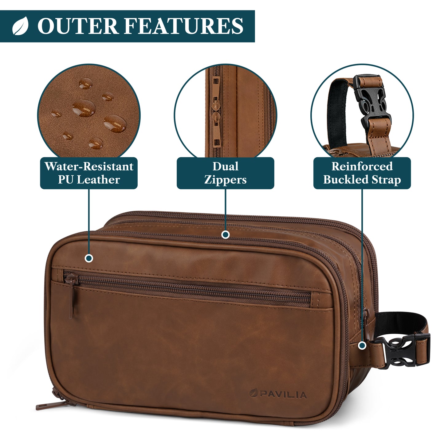 Men's Modern Dopp Kit Toiletry Bag