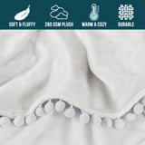 Pom Pom Fringe Throw Blanket