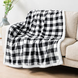 Checkered Sherpa Fleece Blanket