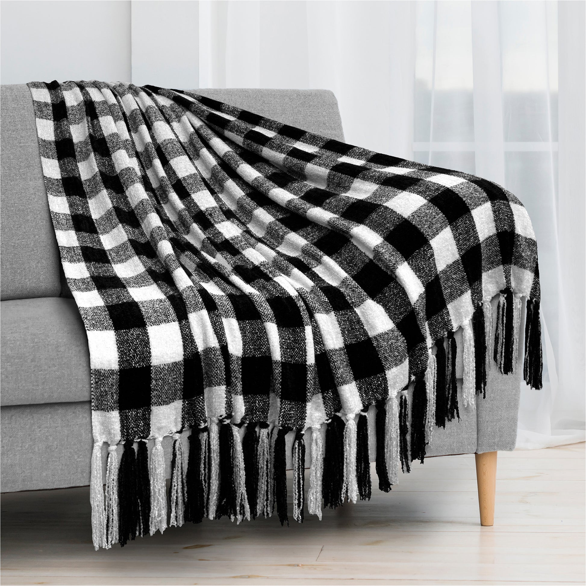 Chenille Tassel Fringe Throw Blanket