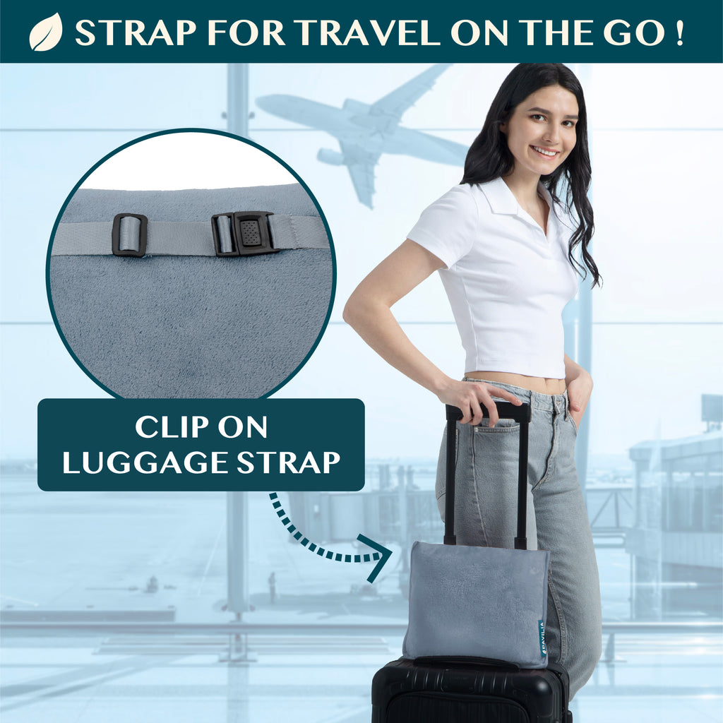 Premium Fleece Travel Blanket Pillow