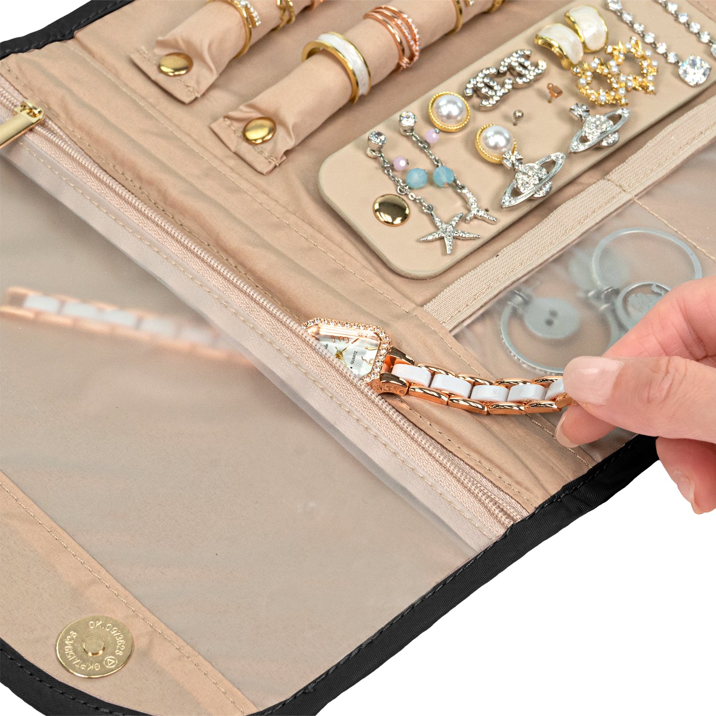 Jewelry Roll Organizer Bag