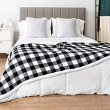 Checkered Sherpa Fleece Blanket