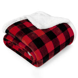 Checkered Sherpa Fleece Blanket